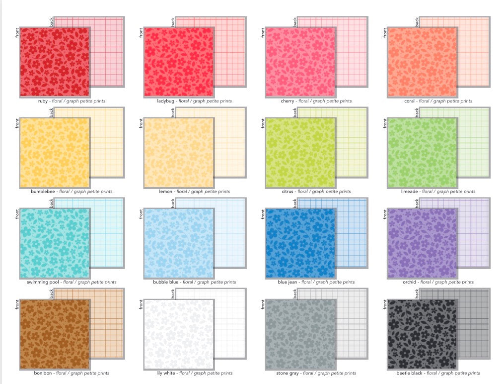 Floral Graph 6x8 Doodlebug Paper Pad