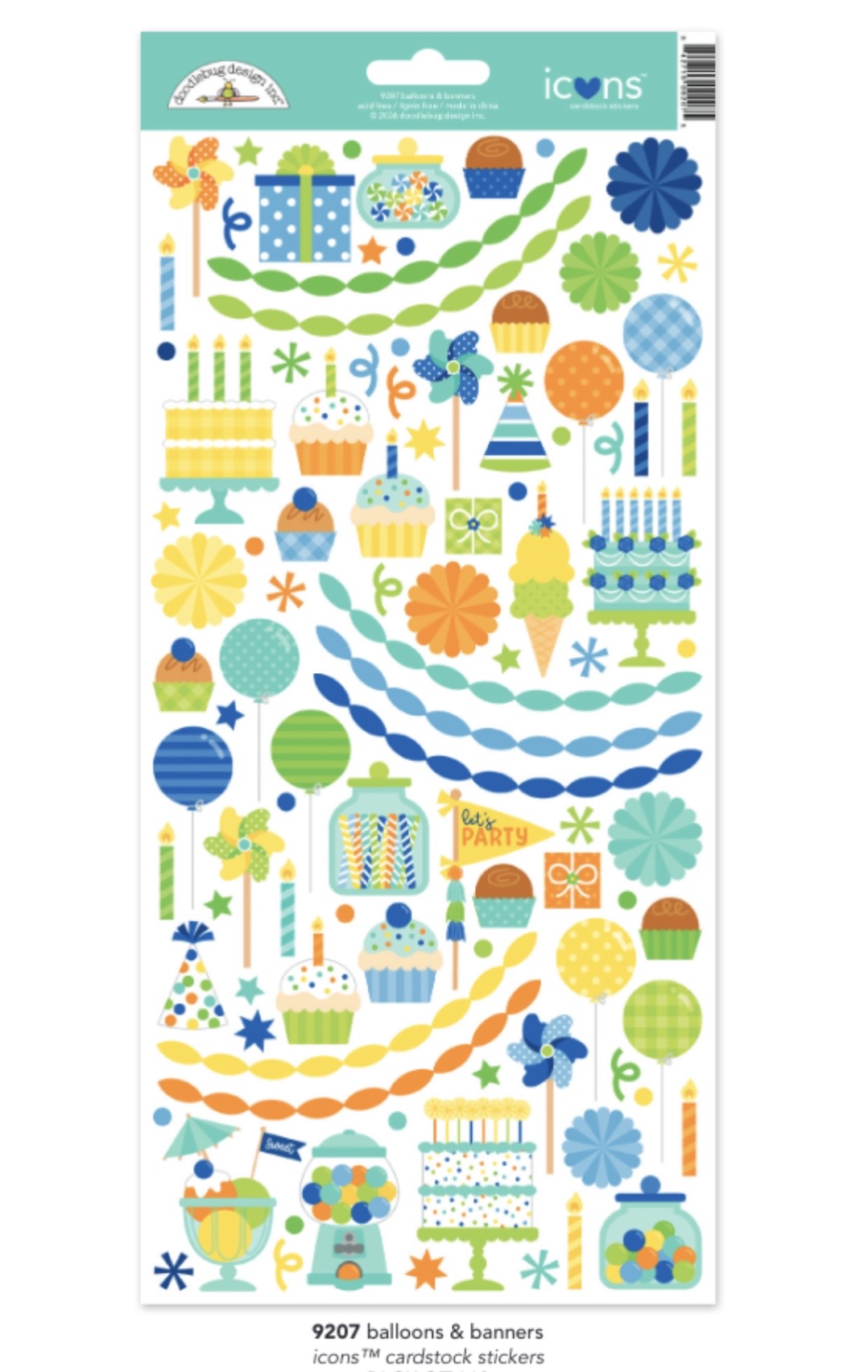 Balloons and Banners Icon Stickers
