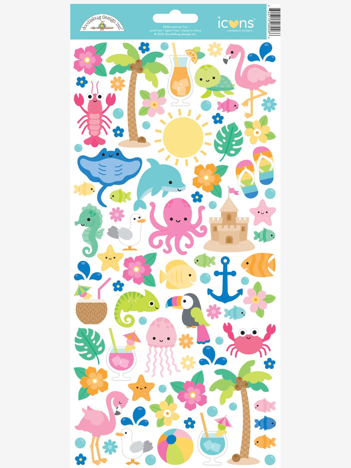 Summer Fun Icon Stickers