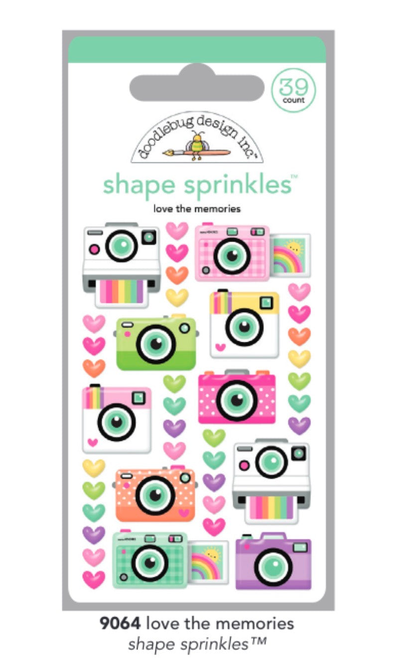 Love the Memories Shape Sprinkles Color Me Crafty