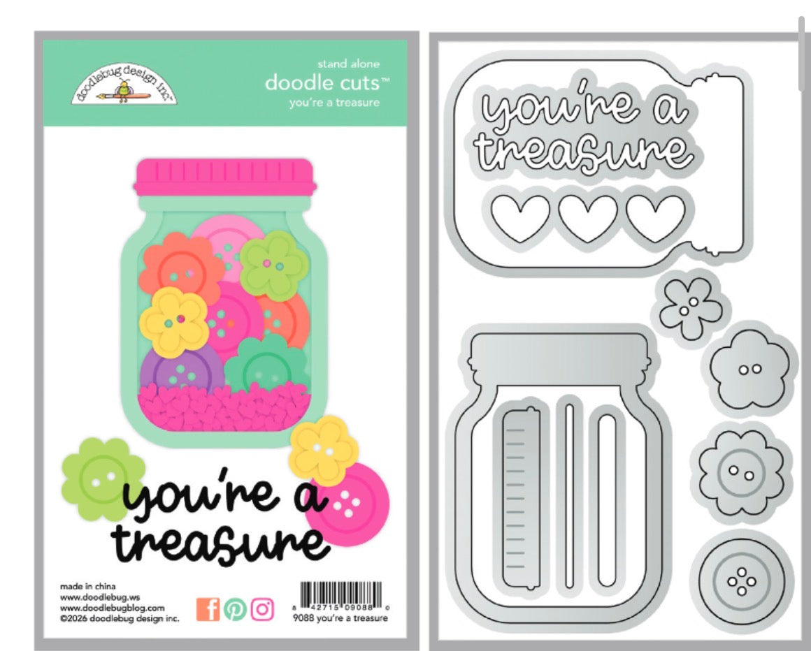 You’re a Treasure Doodle Die Color Me Crafty