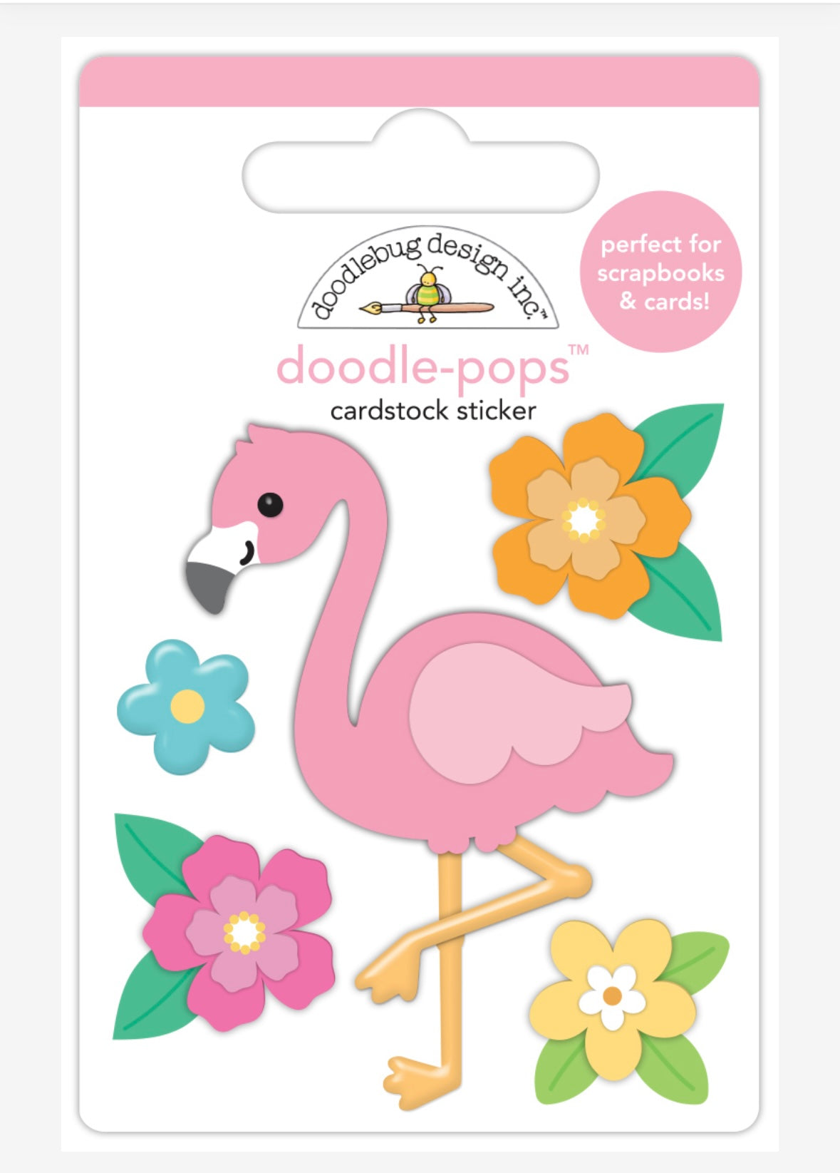 Flamingo Summer Fun Doodle Pop
