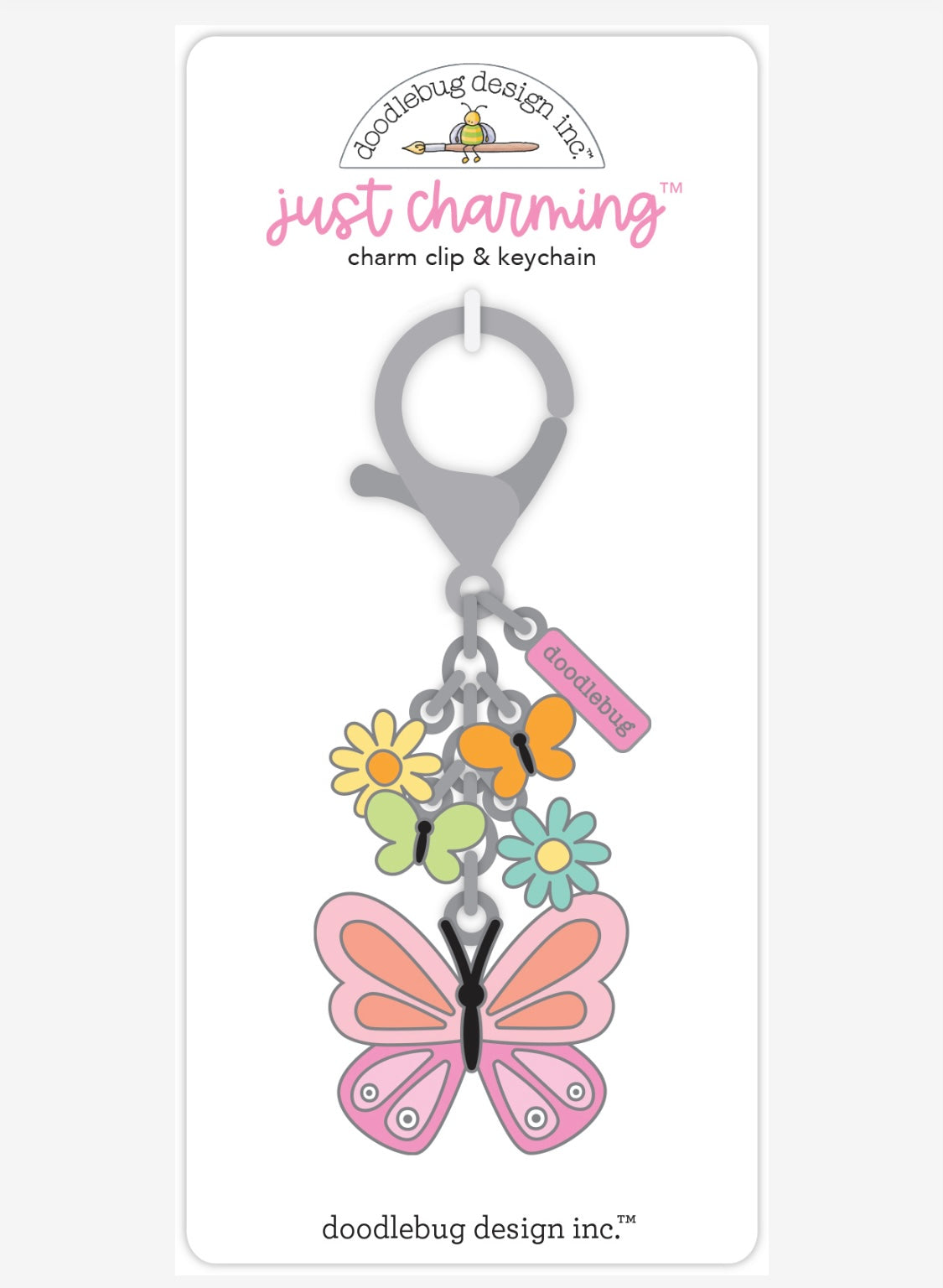 Butterfly Kisses Bag Charm- Key Chain Doodlebug