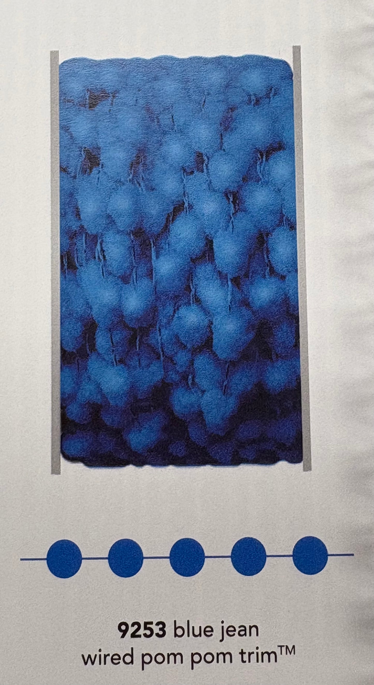 Blue Jean Pom Pom Ribbon Doodlebug