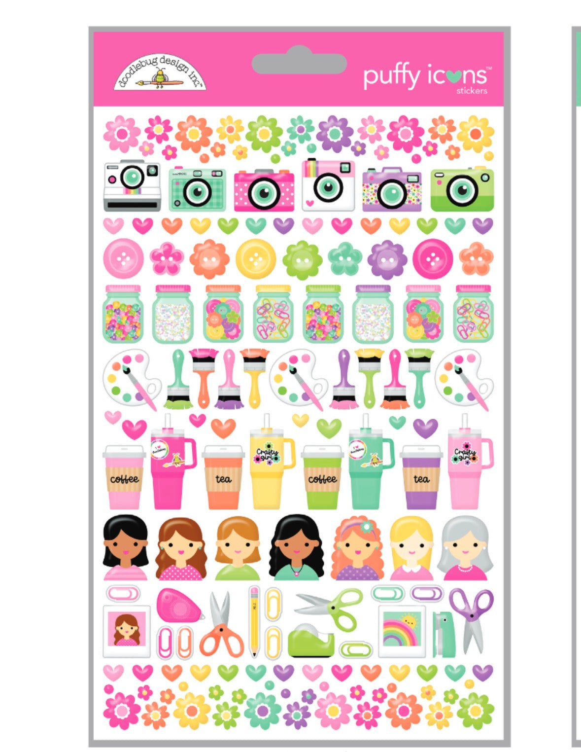Color Me Crafty Puffy Icons Doodlebug