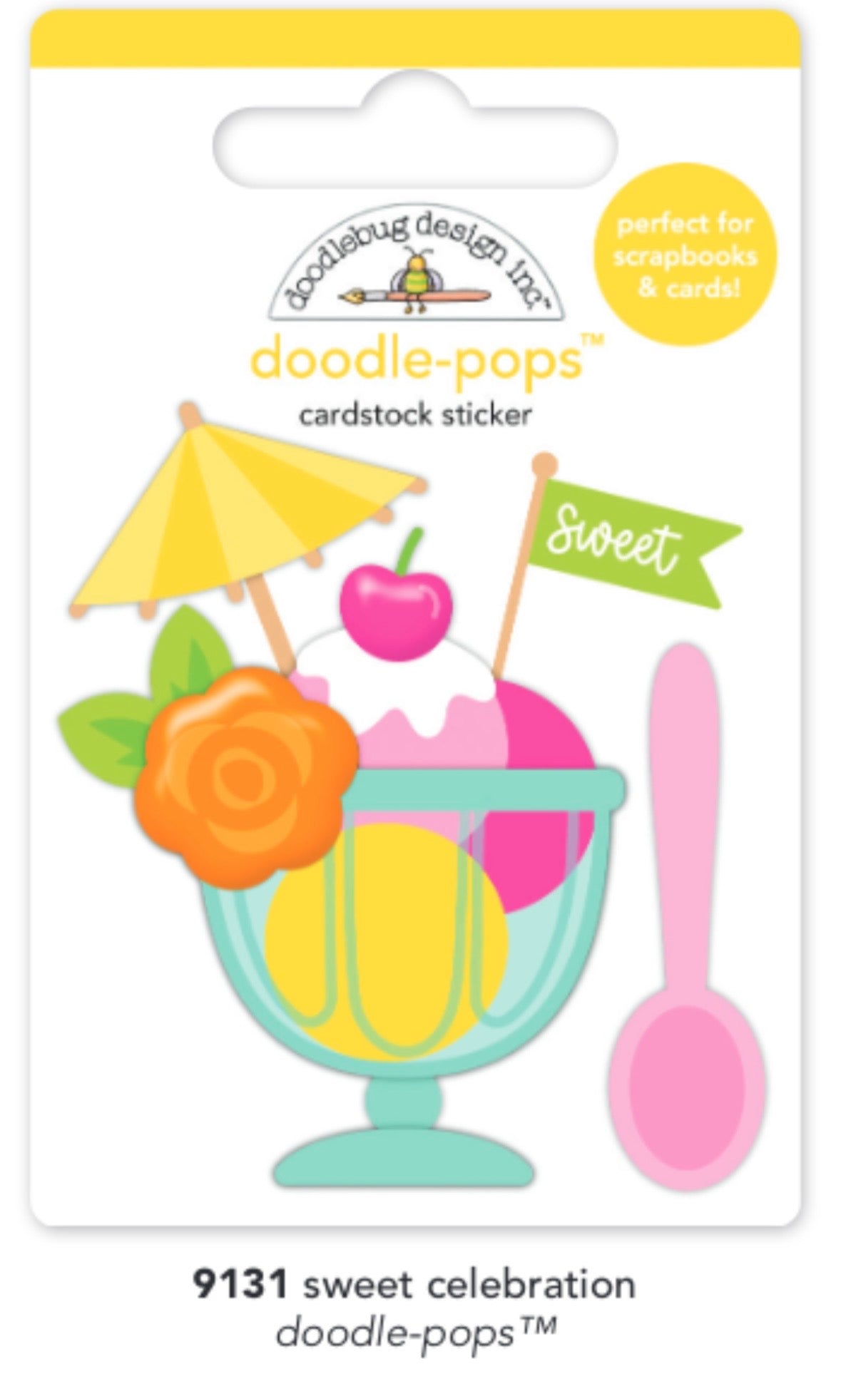 Sweet Celebration Doodle Pop Cupcakes and Candles