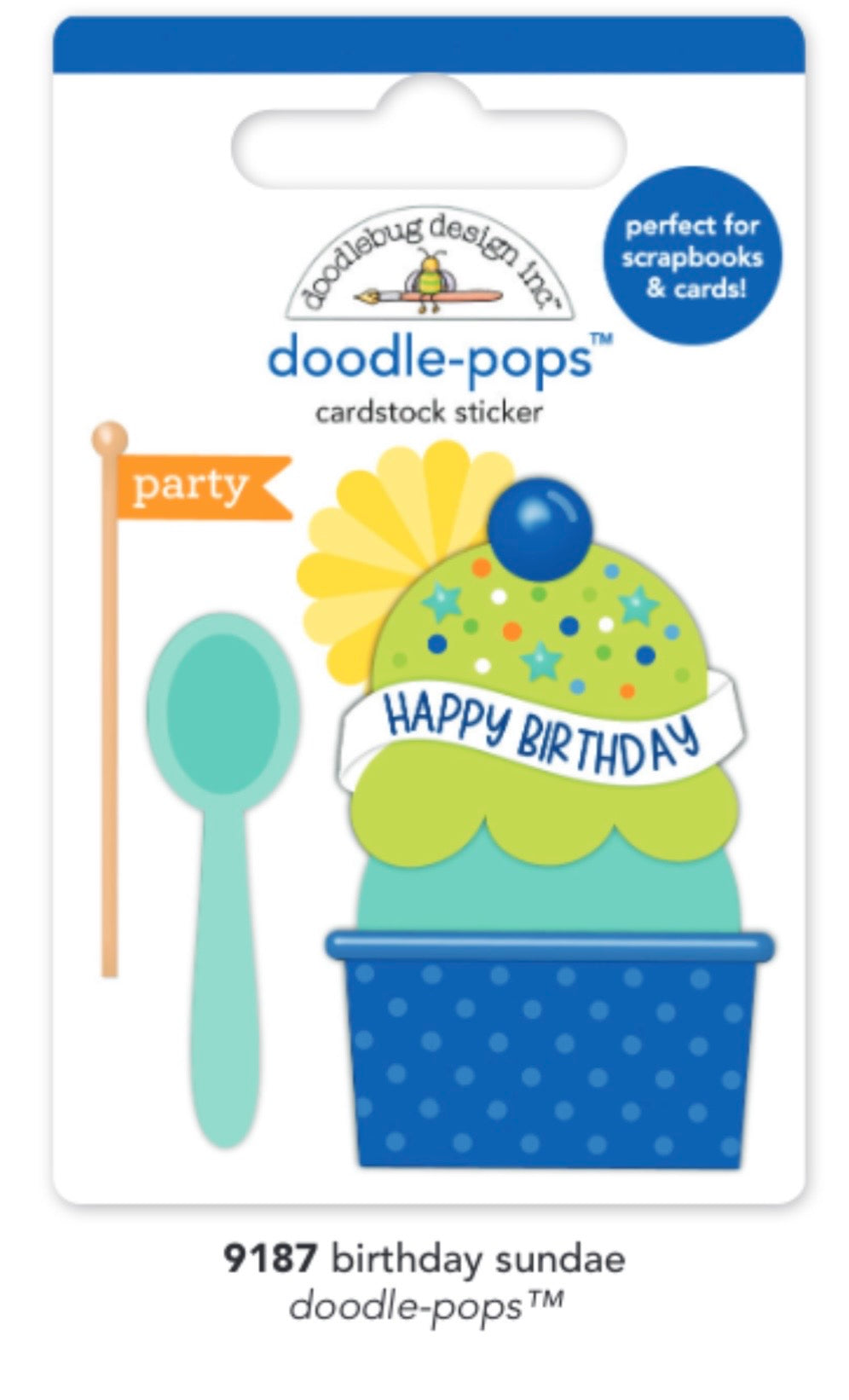Birthday Sundae Doodle Pop Balloons and Banners