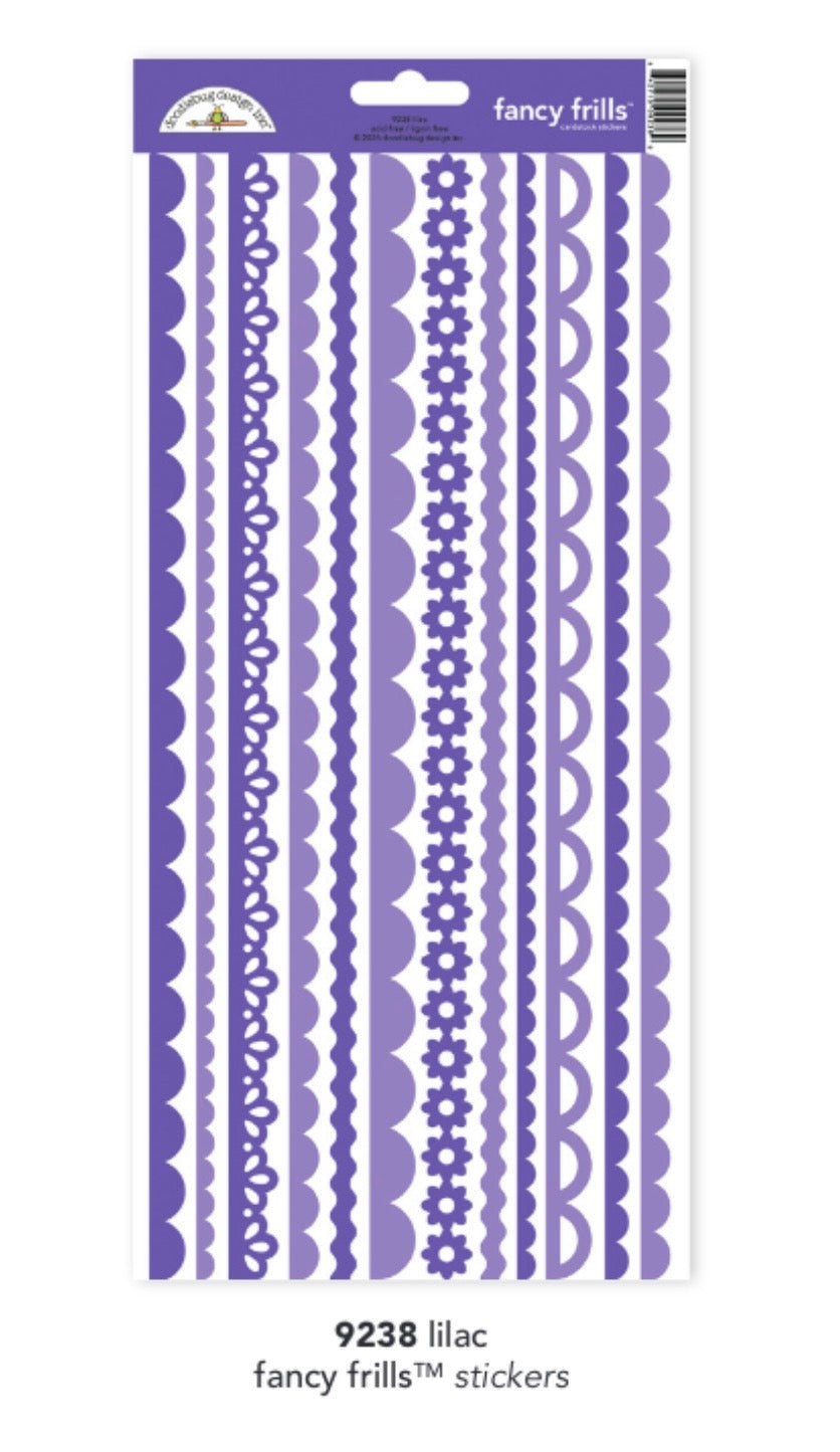 Lilac Fancy Frills Stickers