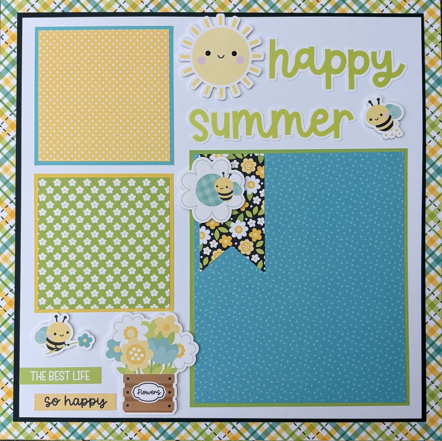 Bee Happy 12x12 layout Bundle