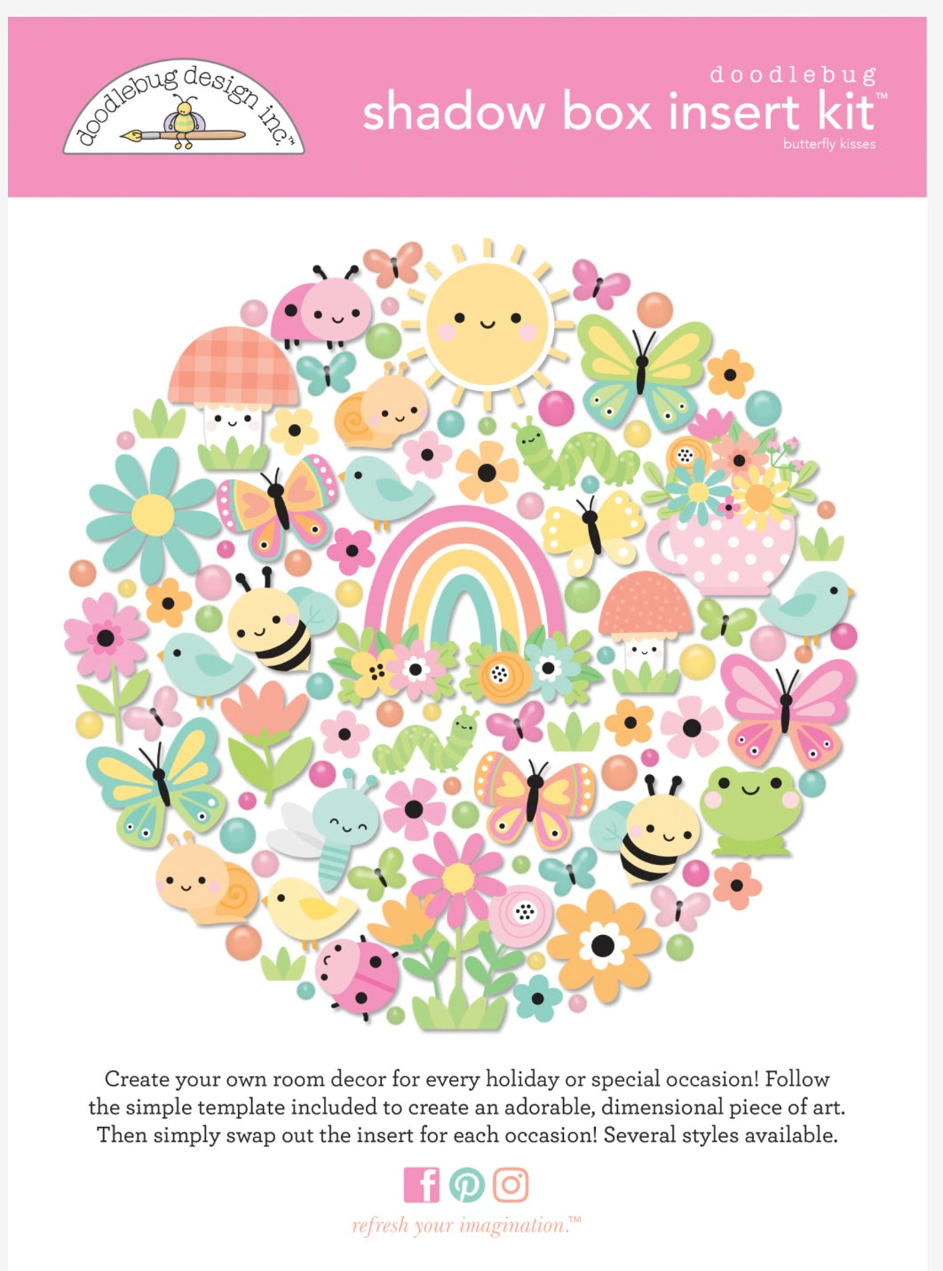 Butterfly Kisses Shadow Box Kit