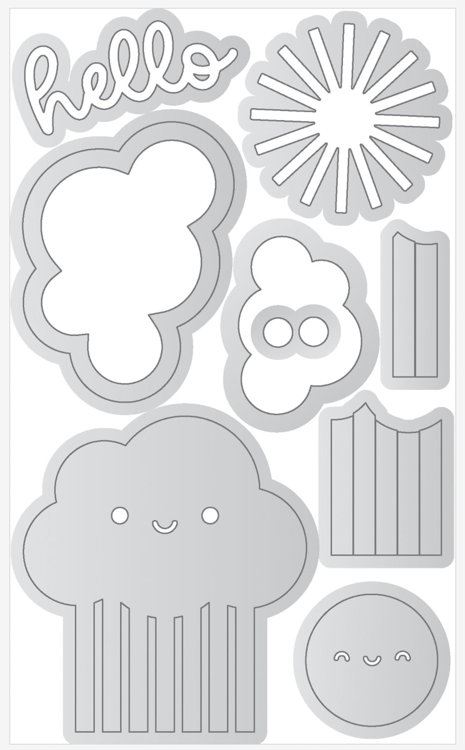 Butterfly Kisses Hello Sunshine Doodle Cut Die