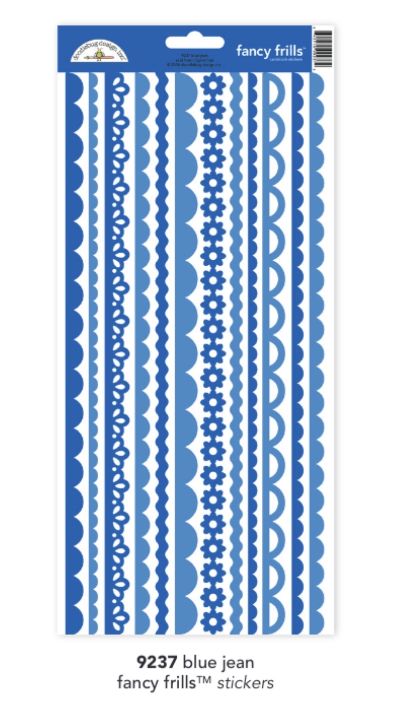 Blue Jean Fancy Frills Stickers