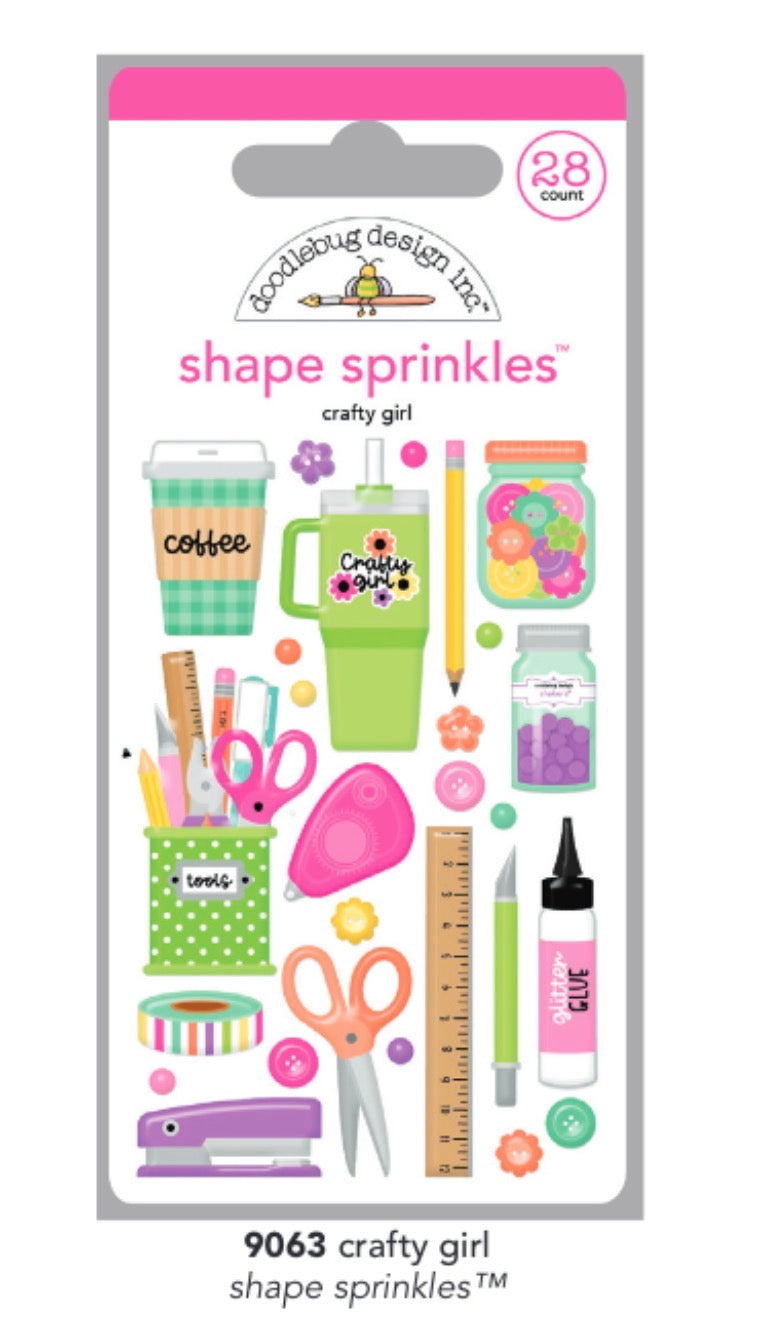 Crafty Girl Shape Sprinkles Color me Crafty