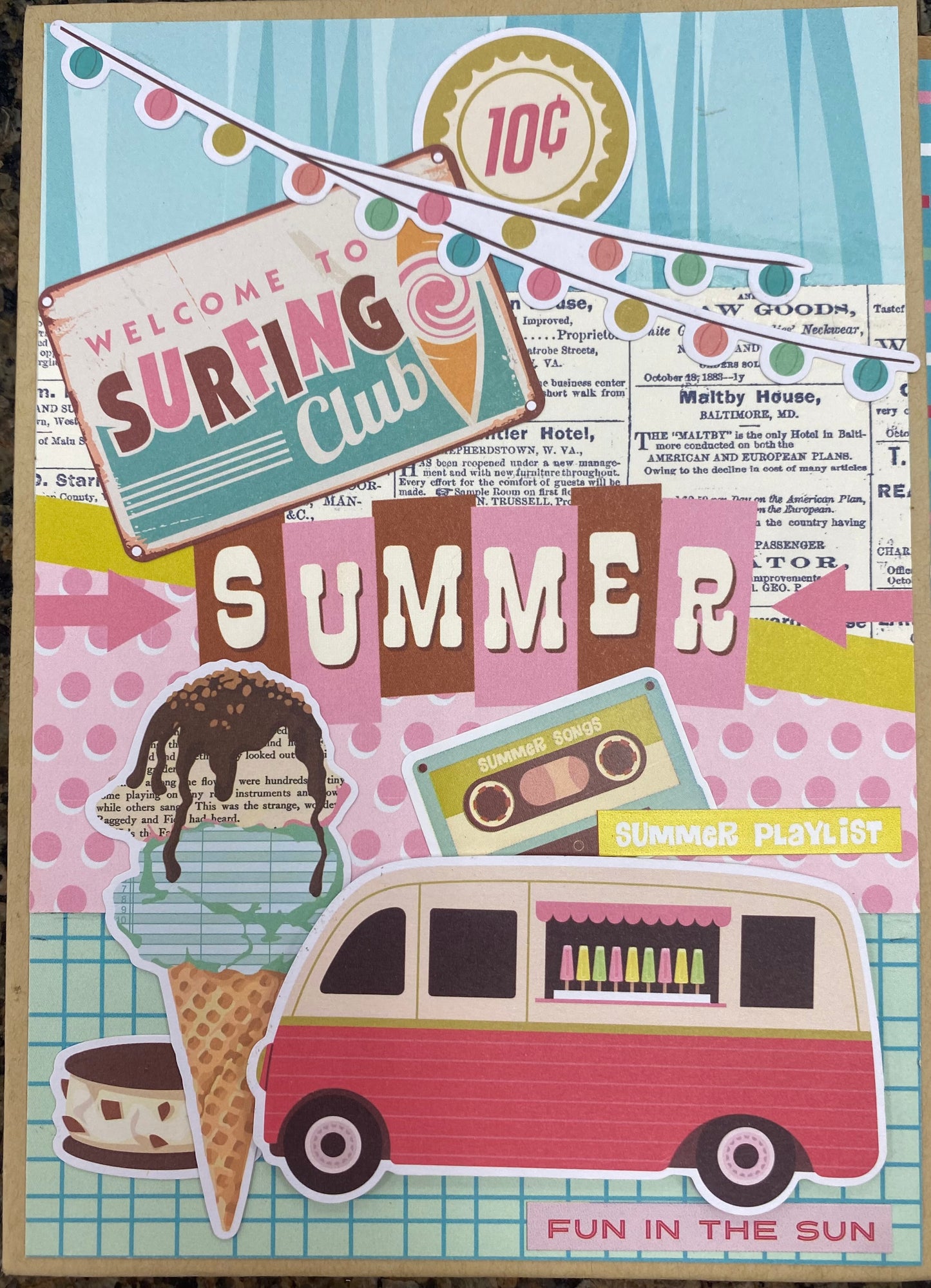 Retro Summer Fold out Book