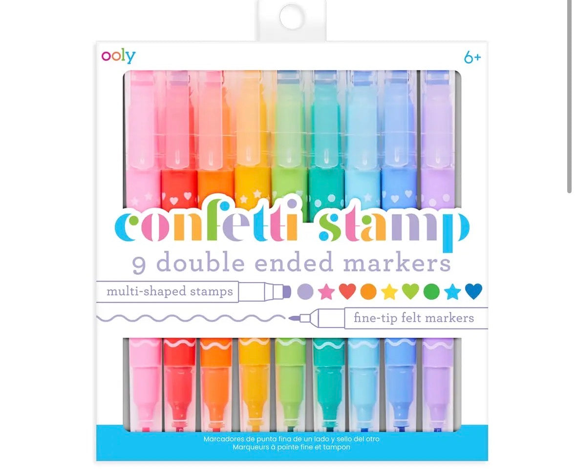 Confetti Stamp Fine Tip Markers