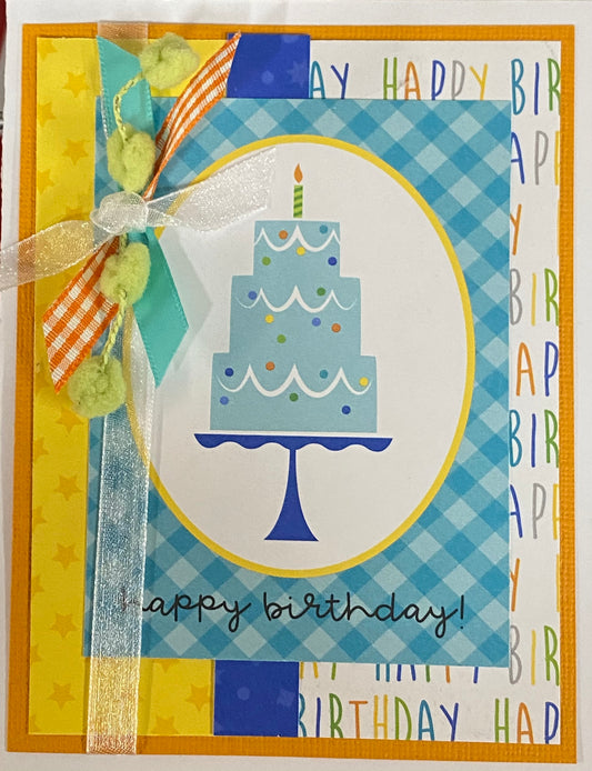 Happy Birthday Cake BOY Card Kit
