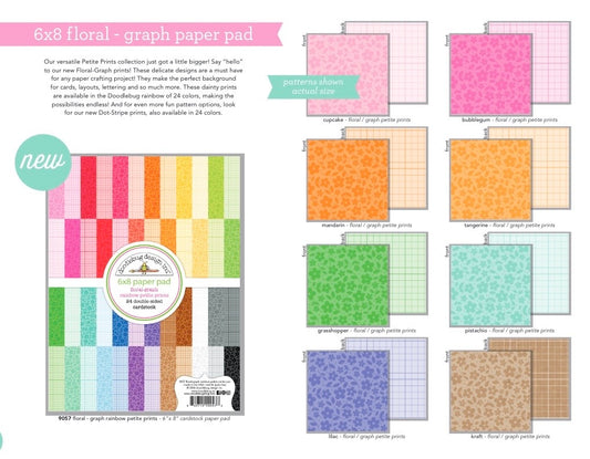 Floral Graph 6x8 Doodlebug Paper Pad