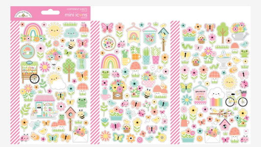 Butterfly Kisses Mini Icon Stickers Doodlebug