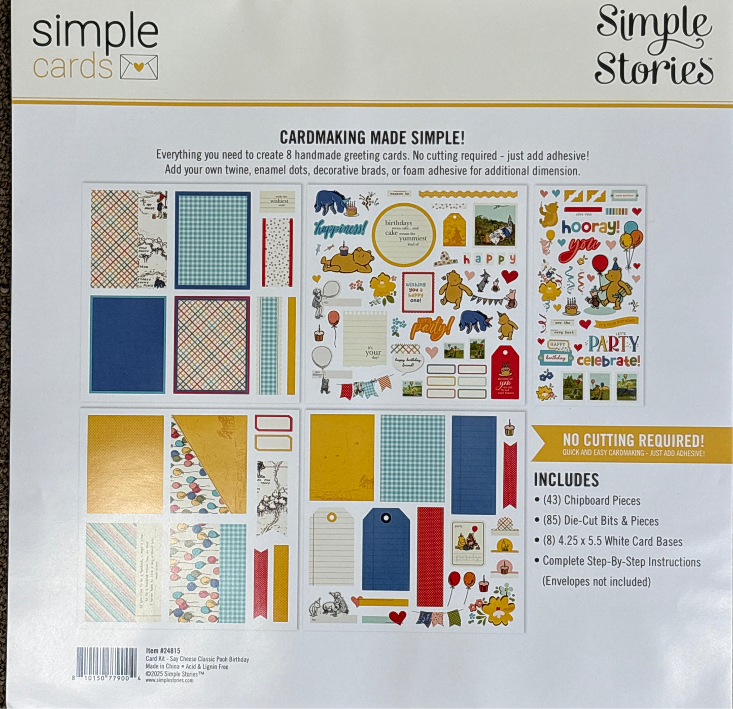 Classic Pooh Birthday Card Kit