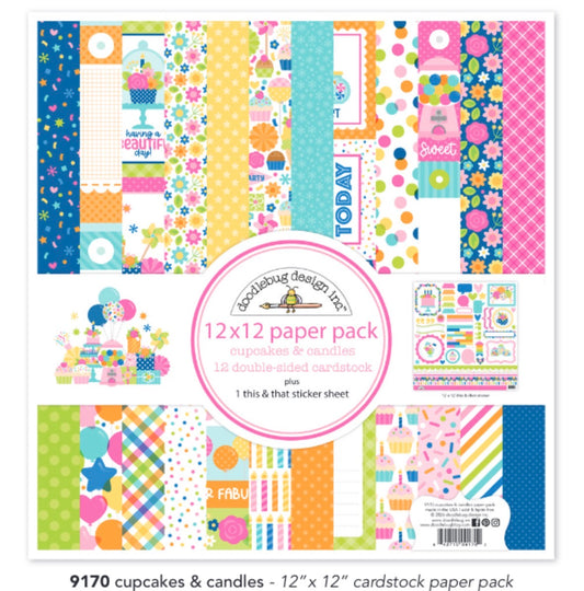 Cupcakes and Candles 12x12 Cardstock and This and That Sticker