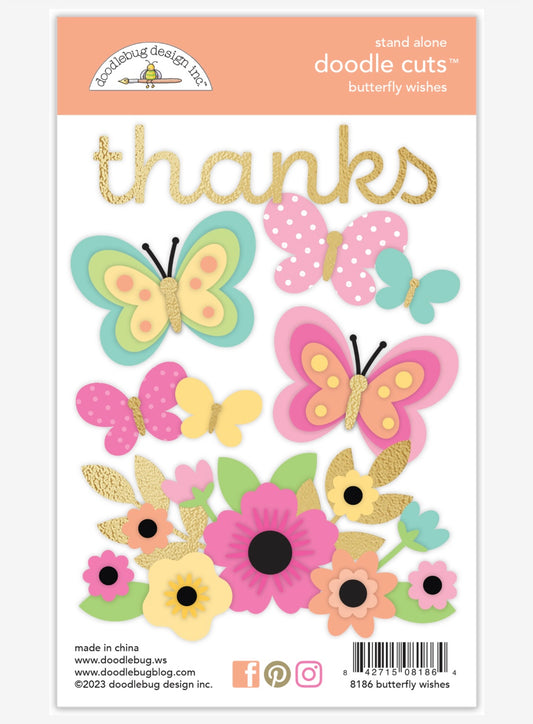 Butterfly Kisses Butterfly Wishes Doodle Cut Die