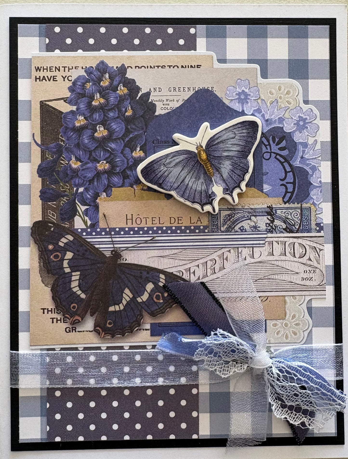 Navy Butterfly Card Kit