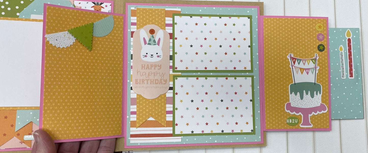 Birthday Girl Mini Album with 4 cards