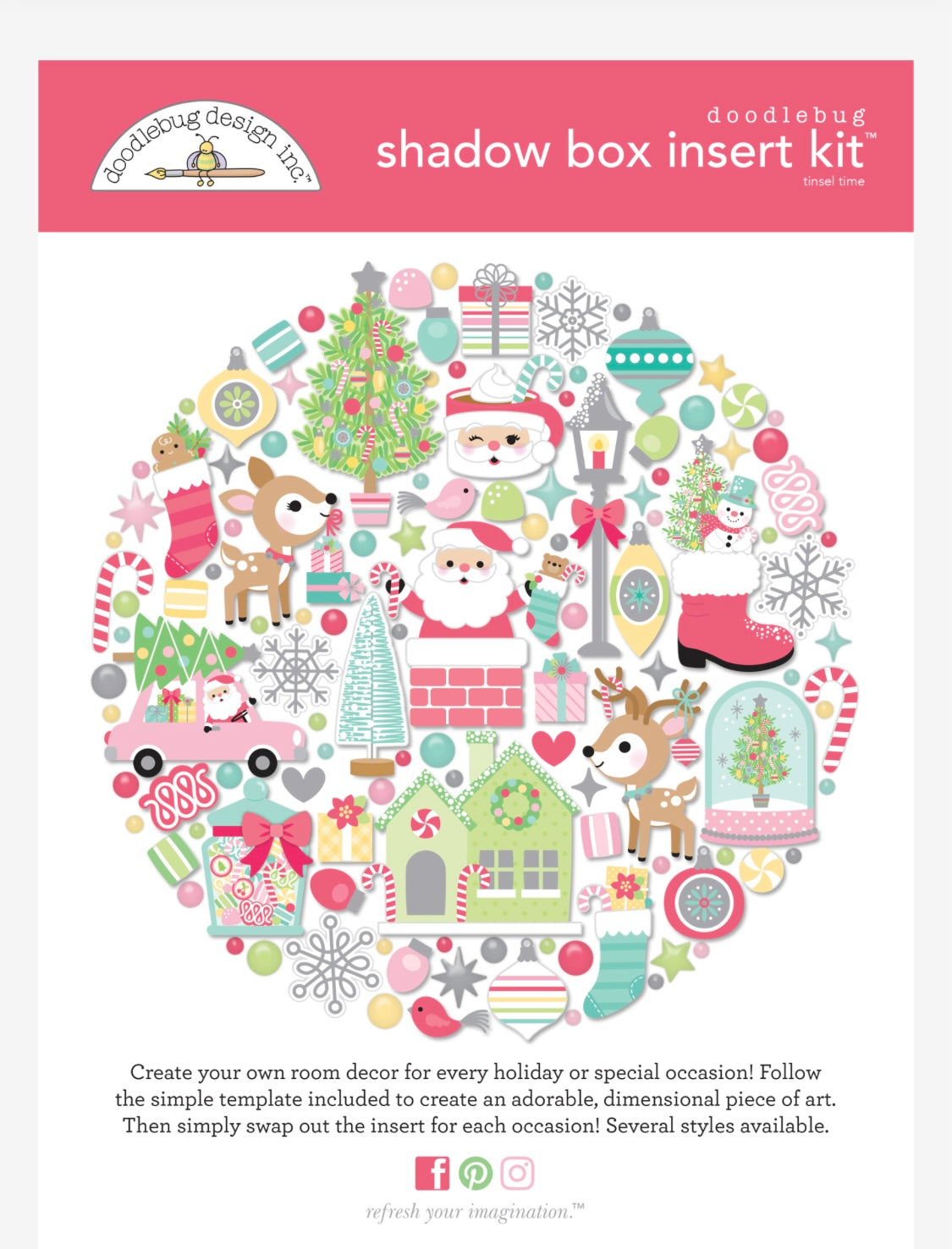 Tinsel Time Shadow Box Kit Doodlebug