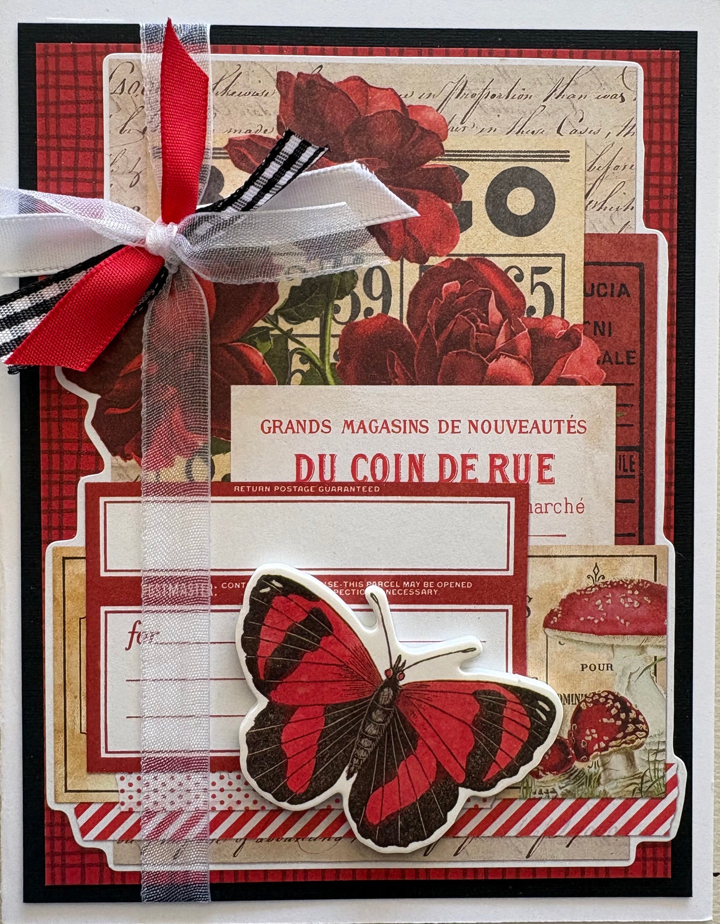 Red Butterfly Card Kit