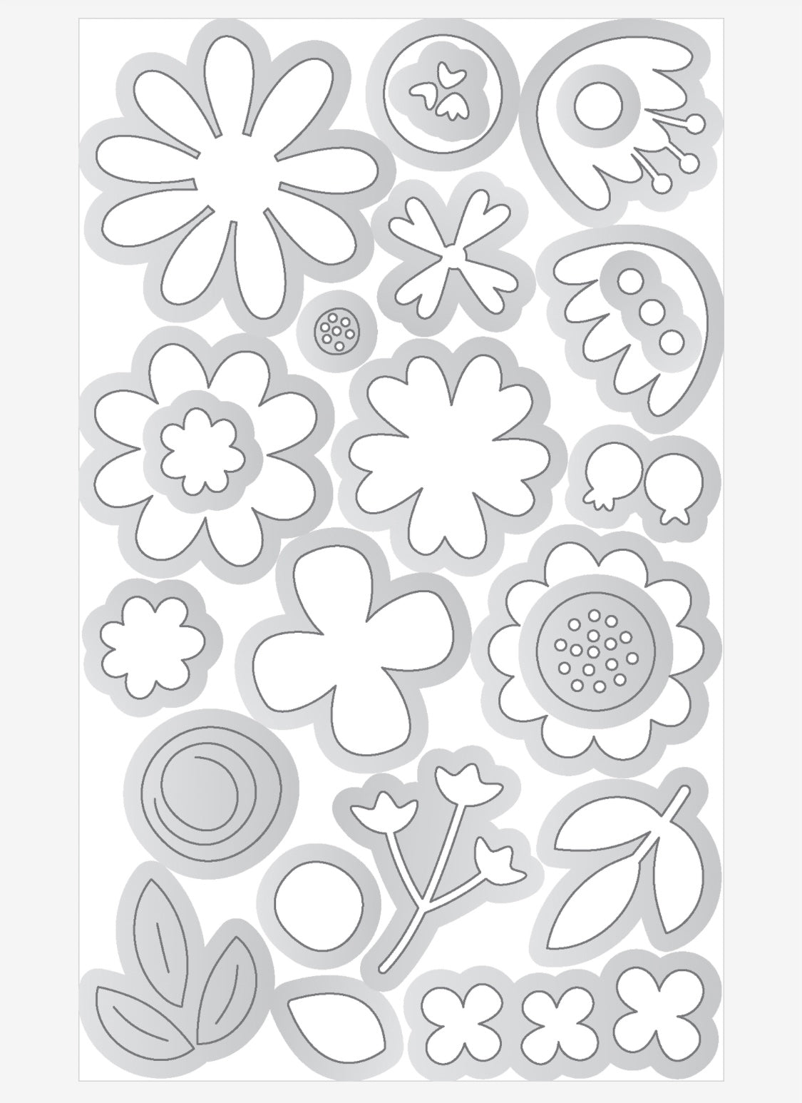 Butterfly Kisses Flower Garden Doodle Cut Die