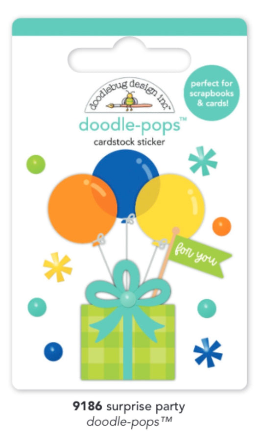 Surprise Party Doodle Pop Balloons and Banners