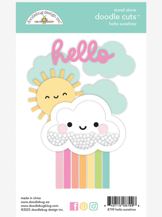 Butterfly Kisses Hello Sunshine Doodle Cut Die