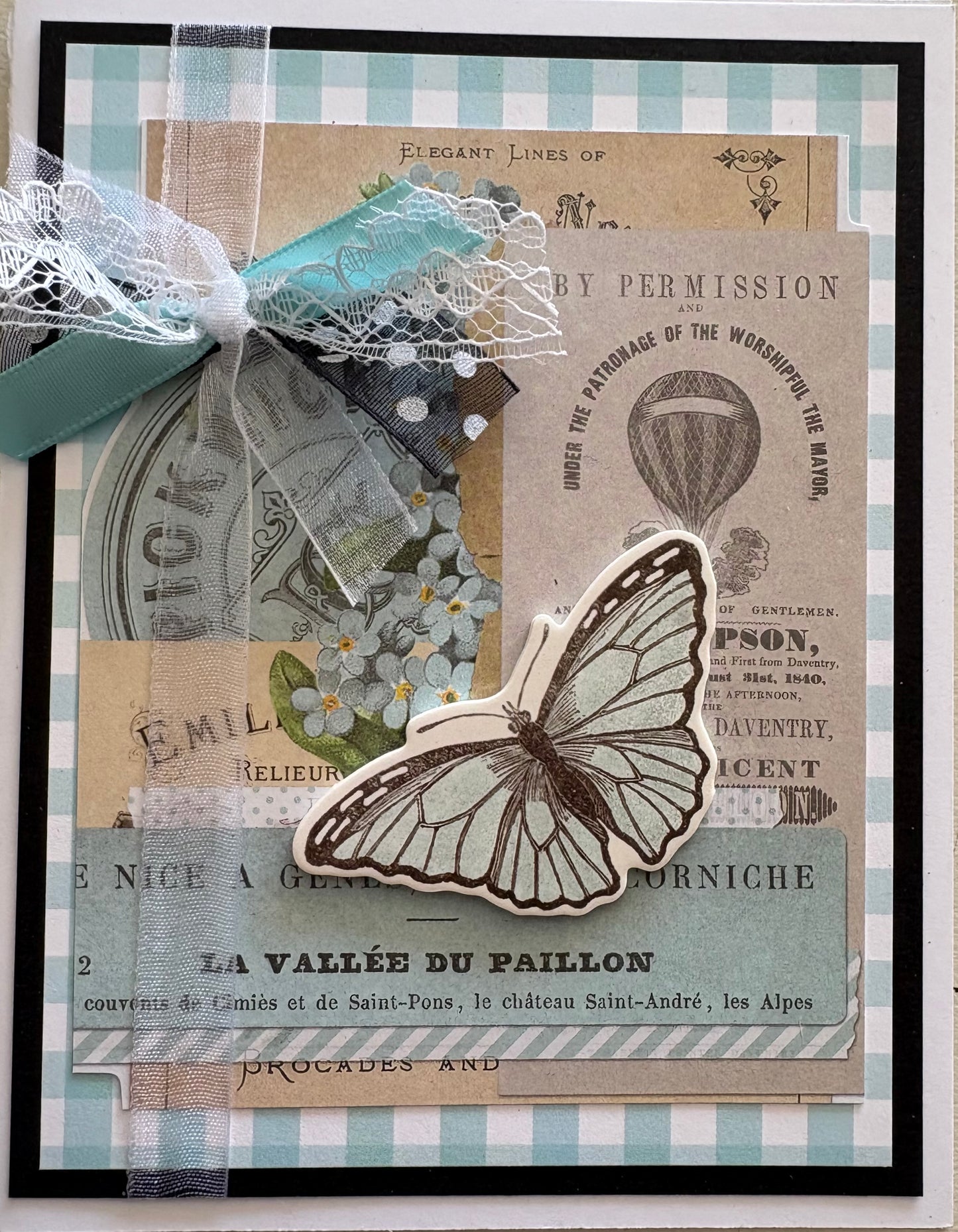 Teal Butterfly Card Kit