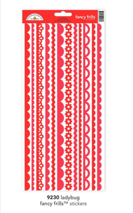 Lady Bug Fancy Frills Stickers