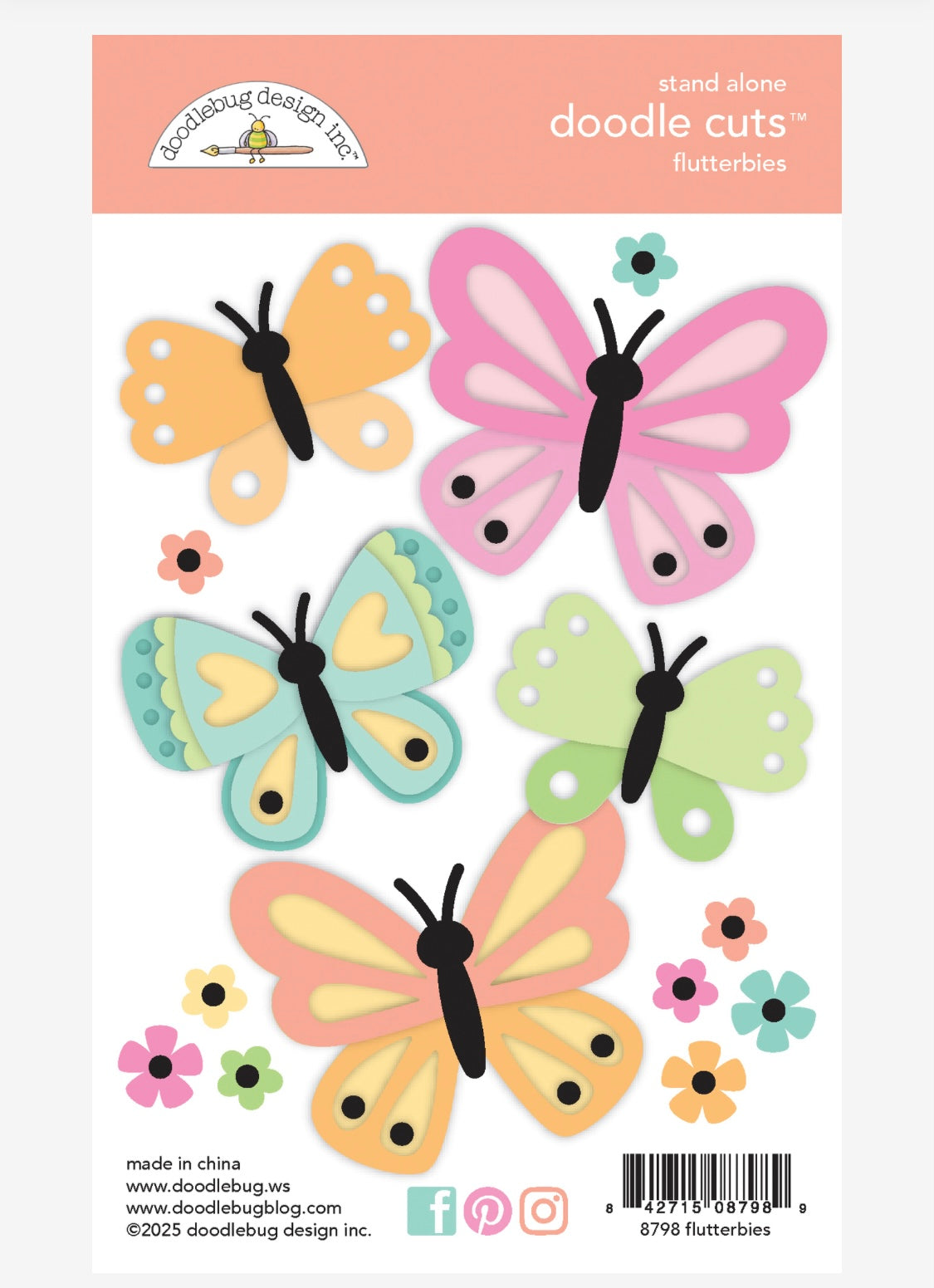 Butterfly Kisses Doodle Cuts Die Flutterbies