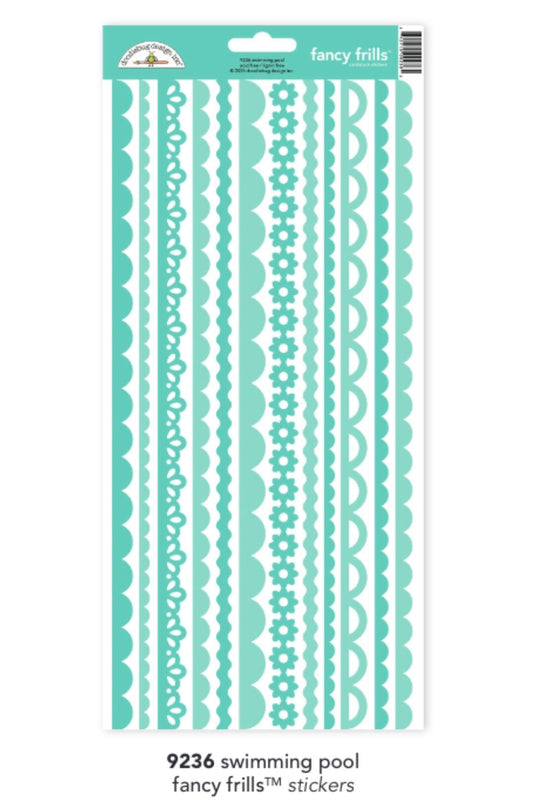 Swimming Pool Fancy Frills Stickers