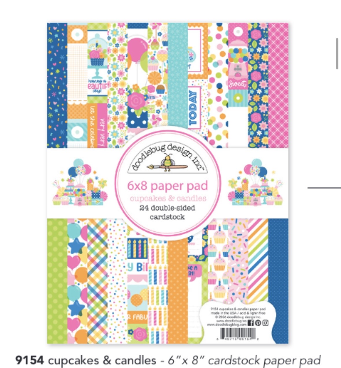 Cupcakes and Candles 6x8 Paper pad