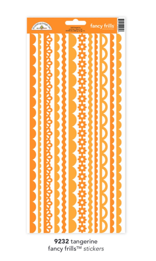 Tangerine Fancy Frills Stickers