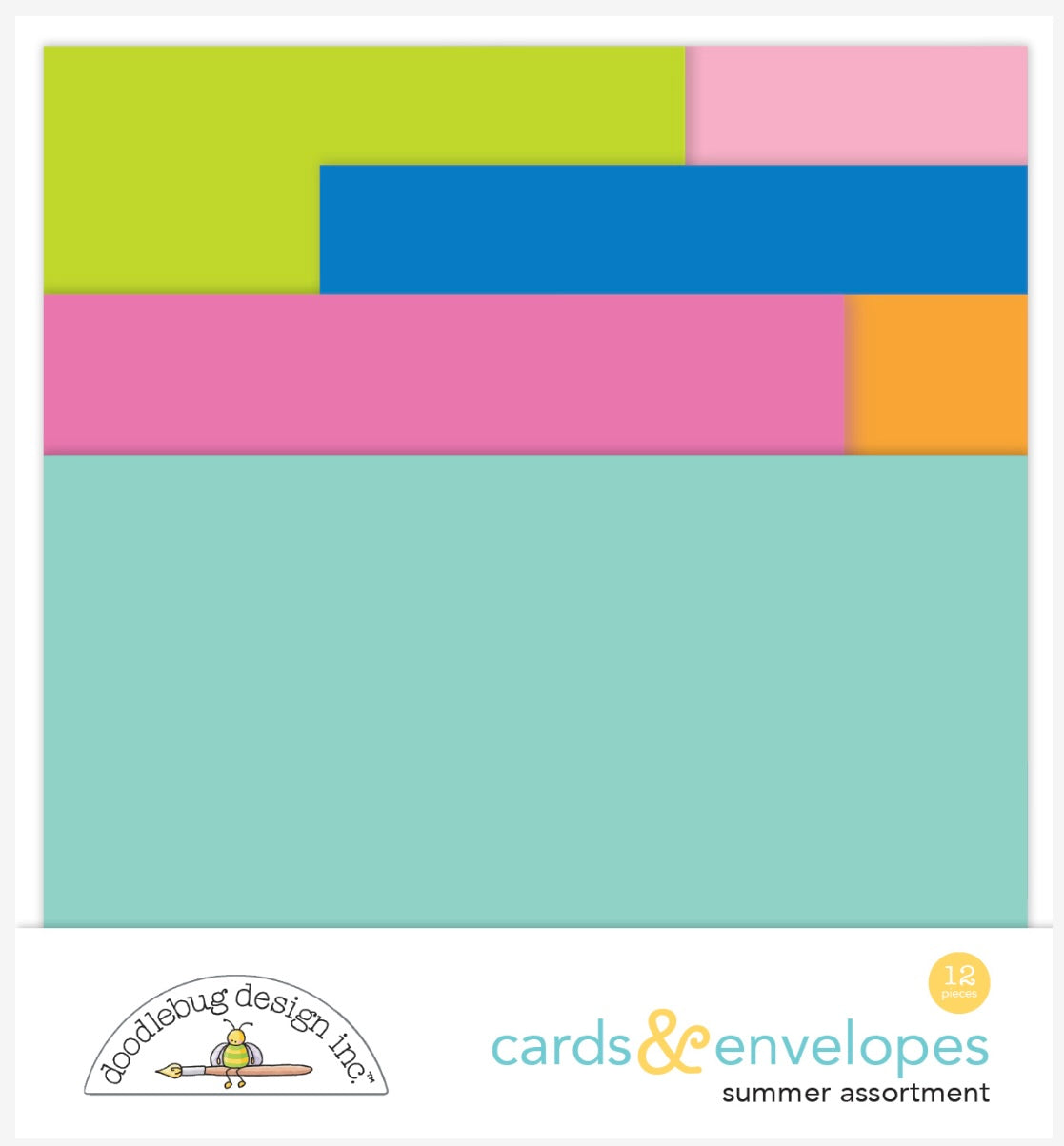 Summer Fun Colorful Summer Cards and Envelopes