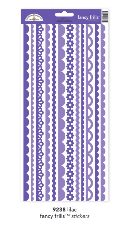 Lilac Fancy Frills Stickers