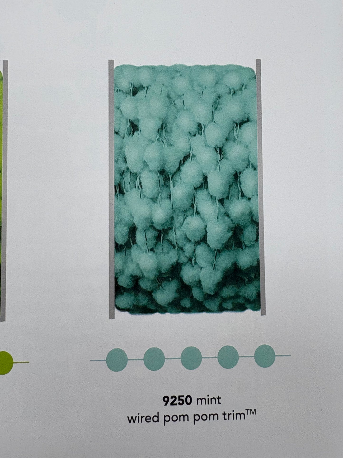 Mint Pom Pom Ribbon Doodlebug