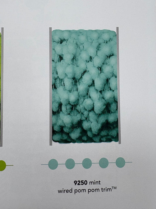 Mint Pom Pom Ribbon Doodlebug