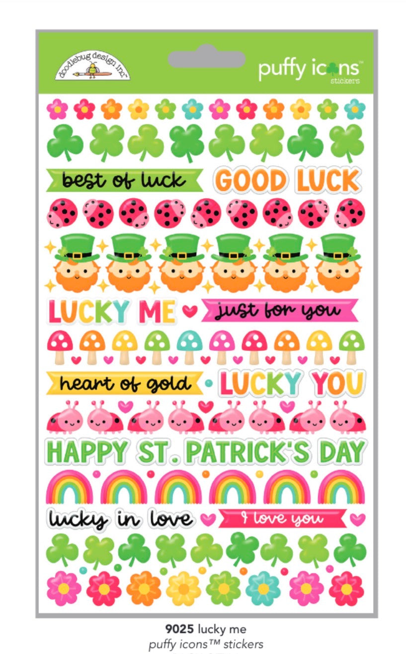 Lucky Me Puffy Icon Stickers