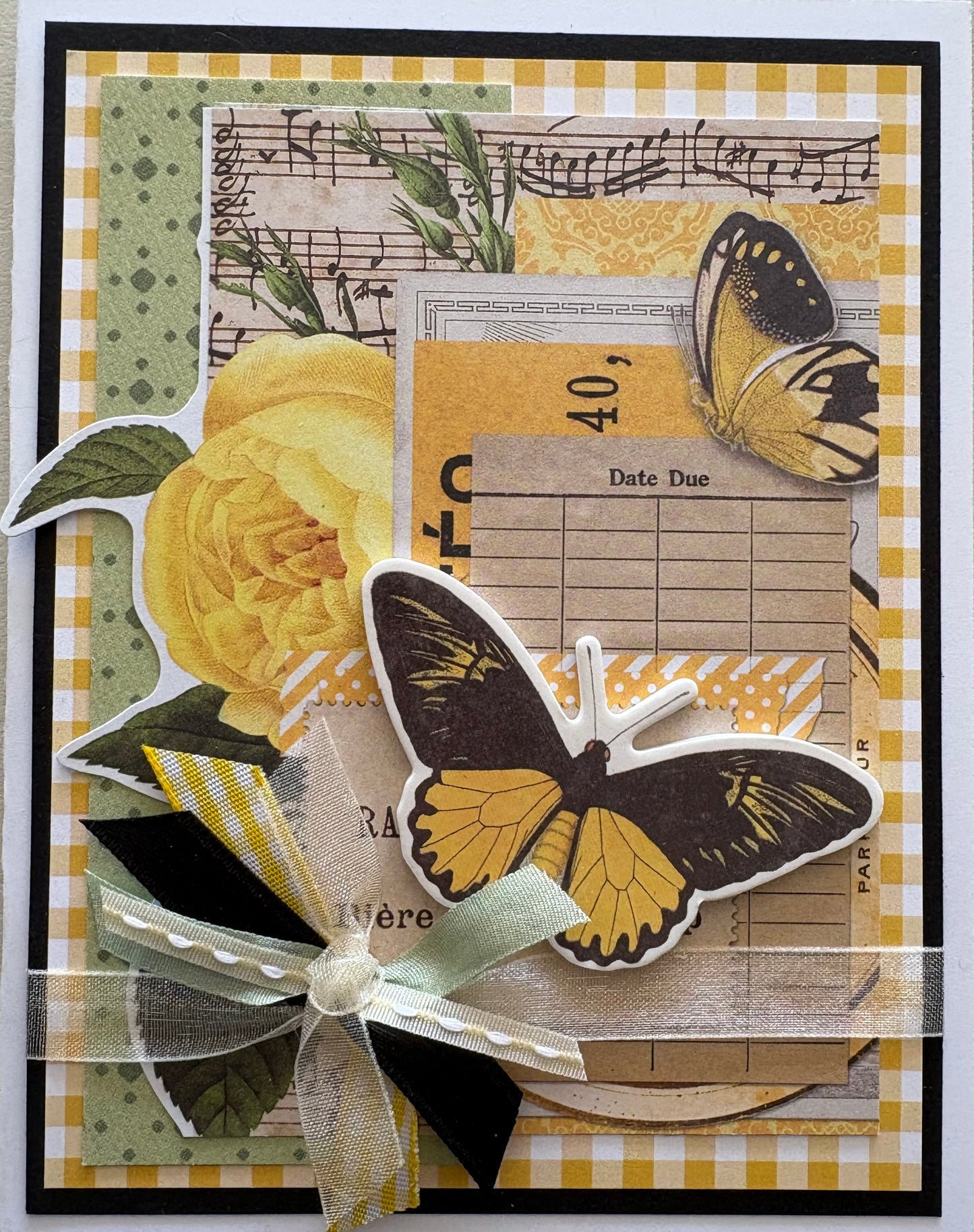 Yellow Butterfly Card Kit