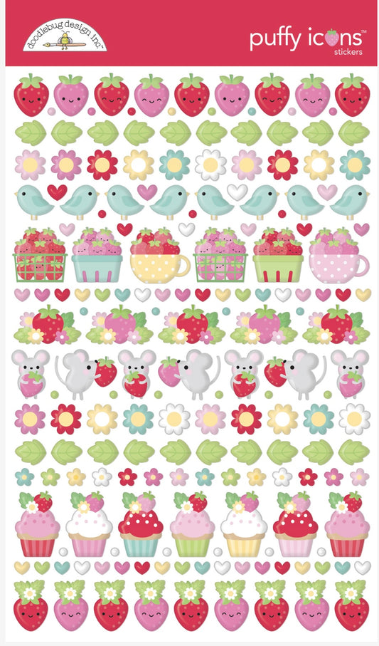 Berry Sweet Puffy Stickers