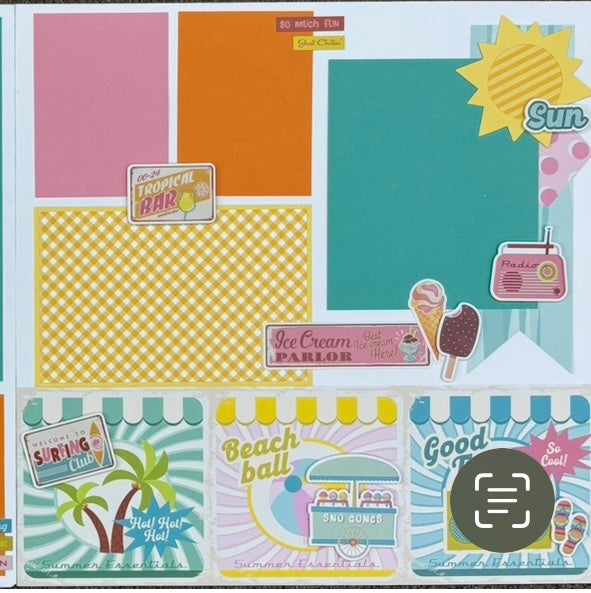 Retro Summer 12x12 Page Kit