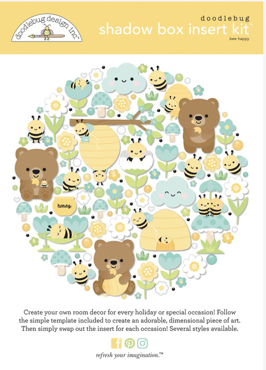 Bee Happy Doodlebug Shadowbox Kit