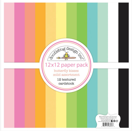 Butterfly Kisses Cardstock Pack Doodlebug