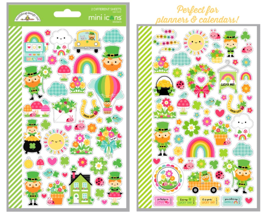 Lucky Me Mini Icon Stickers Doodlebug