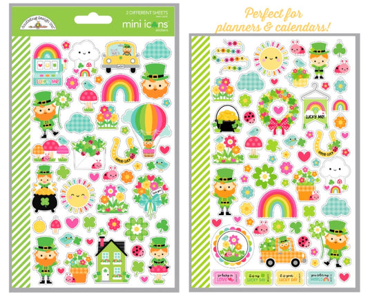 Lucky Me Mini Icon Stickers Doodlebug